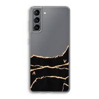 Gouden marmer: Samsung Galaxy S21 Transparant Hoesje