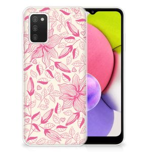 Samsung Galaxy A03S TPU Case Pink Flowers