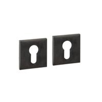 Intersteel Cilinderrozetten verdekt 53x53x6mm PVD Antraciet