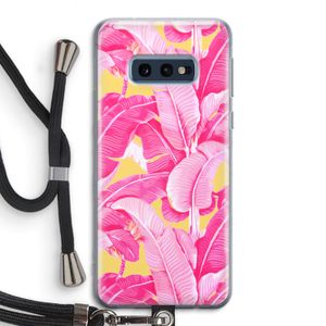 Pink Banana: Samsung Galaxy S10e Transparant Hoesje met koord