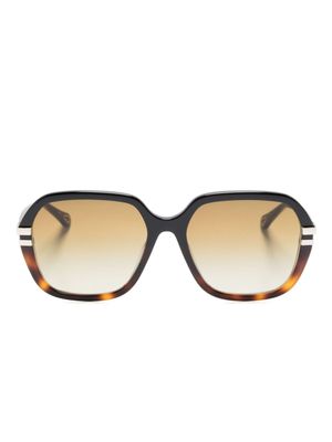 Chloé Eyewear lunettes de soleil carrées West - Marron