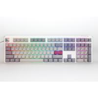 Ducky one 3 mist grey, toetsenbord (lichtgrijs, us lay-out, cherry mx red, rgb led, double-shot pbt, hot-swappable, quack mechanics)