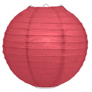 Luxe bol feest lampion - bordeaux rood - dia 35 cm - papier