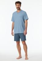 Schiesser Schiesser Pyjama Short bluegrey 181153 54/XL
