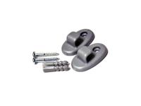 Metaltex wandhaakjes 2 stuks grijs