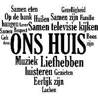 Ons huis, hartvorm - Muursticker - thumbnail