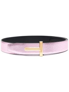 TOM FORD ceinture en cuir à boucle logo - Rose