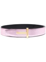 TOM FORD ceinture en cuir à boucle logo - Rose - thumbnail