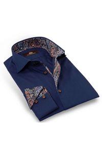 Circle of Gentlemen Slim Fit Overhemd Marine, Effen