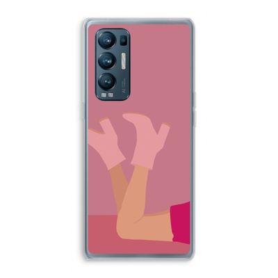 Pink boots: Oppo Find X3 Neo Transparant Hoesje