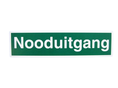 BORD PLASTIC GROEN NOODUITGANG