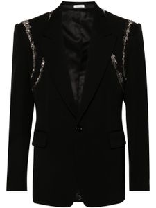 Alexander McQueen blazer Crystal Harness - Noir