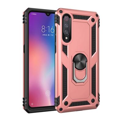 Sergeant Armor schokbestendig TPU + PC beschermende case voor Xiaomi mi 9 met 360 graden rotatie houder (Rose goud)