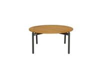 Qopps Chiva koffie tafel 80 cm rond teak blad