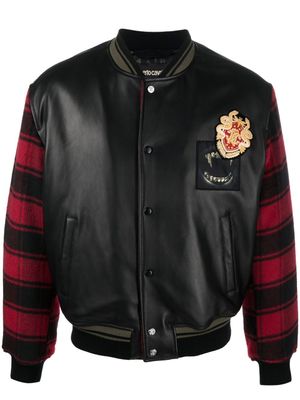 Roberto Cavalli veste bomber à manches contrastantes - Noir