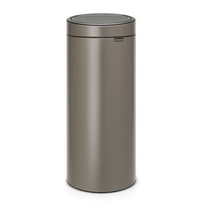 Brabantia - 115363 - Poubelle Touch Bin Unie New, 30 L - Acier Inoxydable Platinium