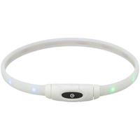 TRIXIE LICHTGEVENDE HALSBAND HOND USB SILICONEN OPLAADBAAR MEERKLEURIG