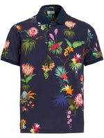 ETRO polo à fleurs - Bleu