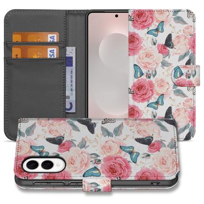 Samsung Galaxy S25 Edge Hoesje Butterfly Roses
