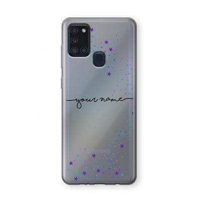 Sterren: Samsung Galaxy A21s Transparant Hoesje