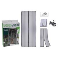 Muggennet Progarden Magnetisch 2 Onderdelen Deuren Glasvezel Zwart (50 x 220 cm)