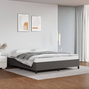 Bedframe kunstleer grijs 160x200 cm