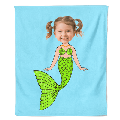 Cartoon Fleecedeken Mermaid - Pillow Buddies