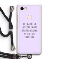 Gek: Pixel 3 Transparant Hoesje met koord