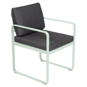 Fermob Bellevie dining armchair tuinstoel Ice mint - Graphite