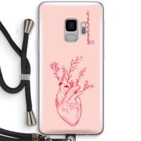 Blooming Heart: Samsung Galaxy S9 Transparant Hoesje met koord