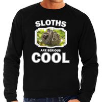 Dieren luiaard sweater zwart heren - sloths are cool trui
