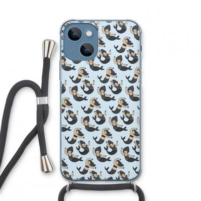 Zeemeermin: iPhone 13 mini Transparant Hoesje met koord