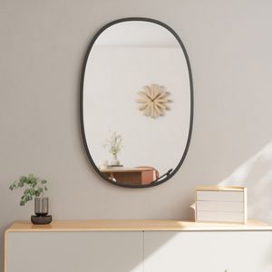 Umbra Ovale Spiegel 'Hub' 91 x 61cm, kleur Zwart