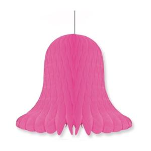 Kerstklokken lampionnen - roze - 30 x 30 cm - Kerstversiering - Papier