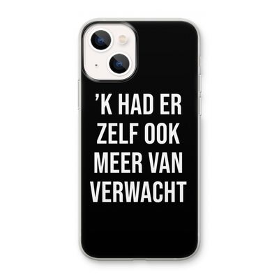 Meer verwacht - Zwart: iPhone 13 mini Transparant Hoesje