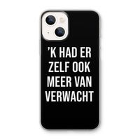 Meer verwacht - Zwart: iPhone 13 mini Transparant Hoesje