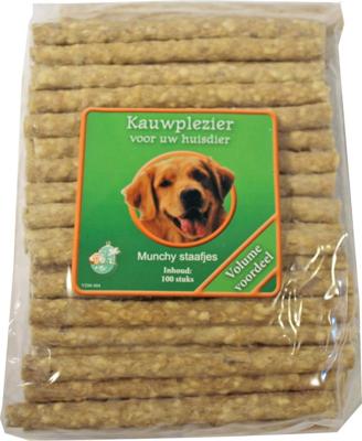 Zak a 100 munchy staaf naturel 9/10 mm/12 cm - Gebr de boon