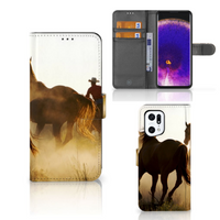 OPPO Find X5 Pro Telefoonhoesje met Pasjes Design Cowboy