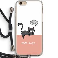 GSM poes: iPhone 6 / 6S Transparant Hoesje met koord