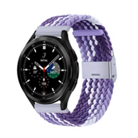 Braided nylon bandje - Lichtpaars / paars - Samsung Galaxy Watch 4 Classic - 42mm / 46mm - thumbnail