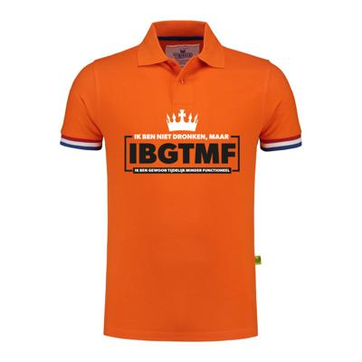Koningsdag verkleed poloshirt heren - tijdelijk minder functioneel - oranje