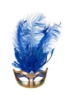 Venetiaans met veer blauw