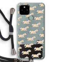 Ponys: Pixel 5 Transparant Hoesje met koord