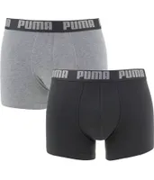 Heren Boxershort 2-pak- Dark grey / Black - Katoenen mannen onderbroek
