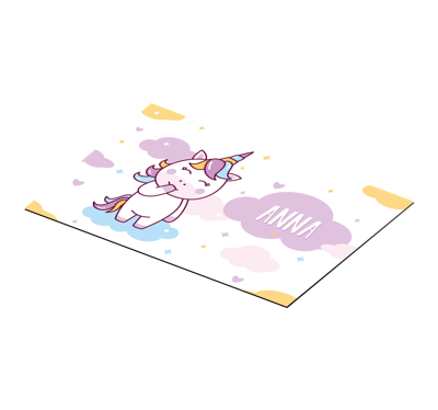Placemat eenhoorn met naam