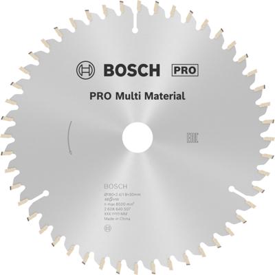 Bosch Accessoires Cirkelzaagblad Multi Material 180 x 30/20 x 2,4 mm, 48 1st - 2608640507