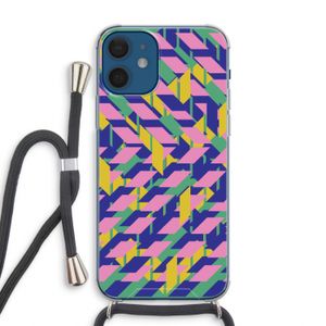 Skew Blush 1: iPhone 12 Transparant Hoesje met koord