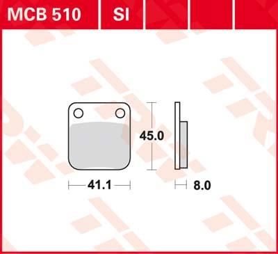 TRW Remblokken, en remschoenen voor de moto, MCB510 Allround organisch
