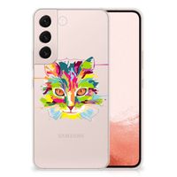 Samsung Galaxy S22 Telefoonhoesje met Naam Cat Color - thumbnail