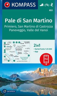 Wandelkaart 653 Pale di San Martino | Kompass